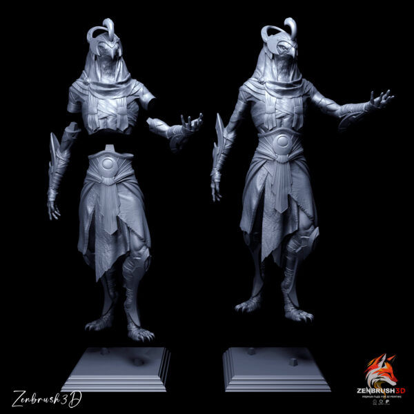Horus - Egyptian god of hunting sky and war STL 3D PRINTING - Imagen 3
