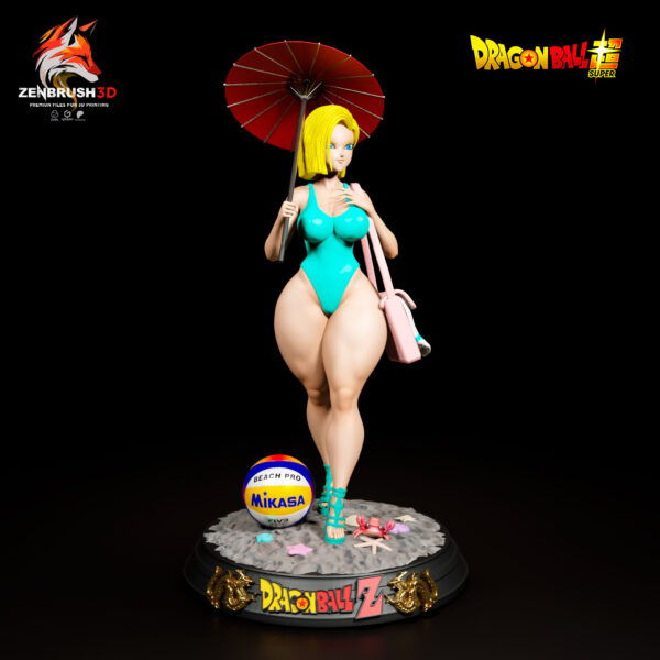 Android 18 - Beach Outfit STL 3D PRINTING - Imagen 2