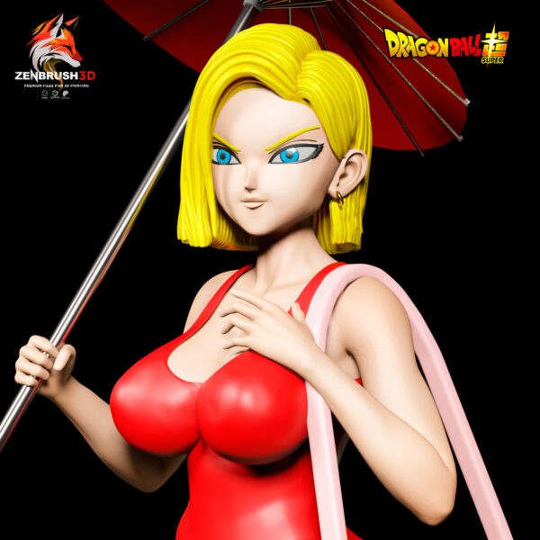 Android 18 - Beach Outfit STL 3D PRINTING - Imagen 8