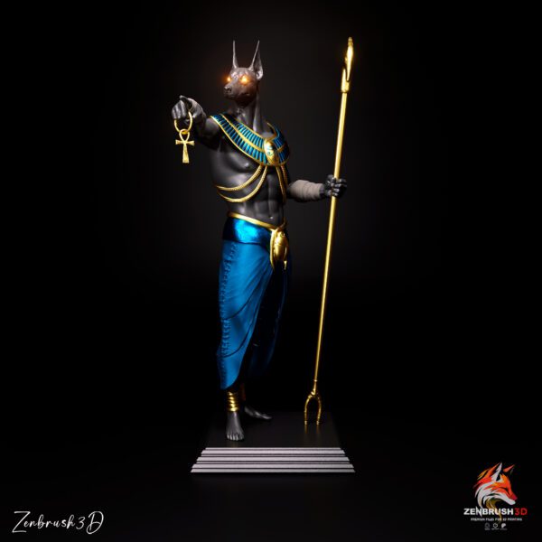 Anubis - Egyptian god of the underworld STL 3D PRINTING - Imagen 3