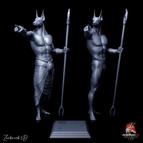 Anubis - Egyptian god of the underworld STL 3D PRINTING - Imagen 10