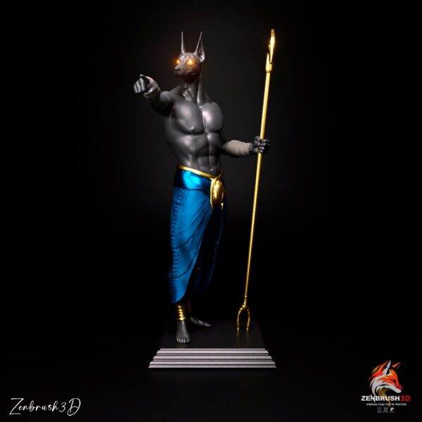 Anubis - Egyptian god of the underworld STL 3D PRINTING - Imagen 4