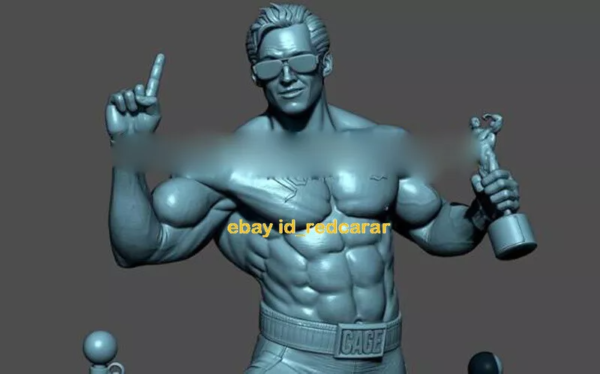 Johnny Cage - Mortal Kombat STL 3D PRINTING - Imagen 2